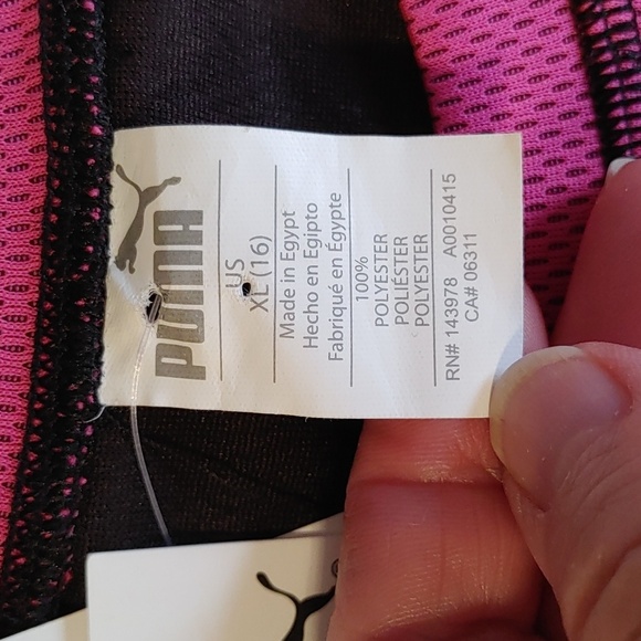 💚NWT Girl's Puma Pink & Black Reversible Top - Picture 11 of 12